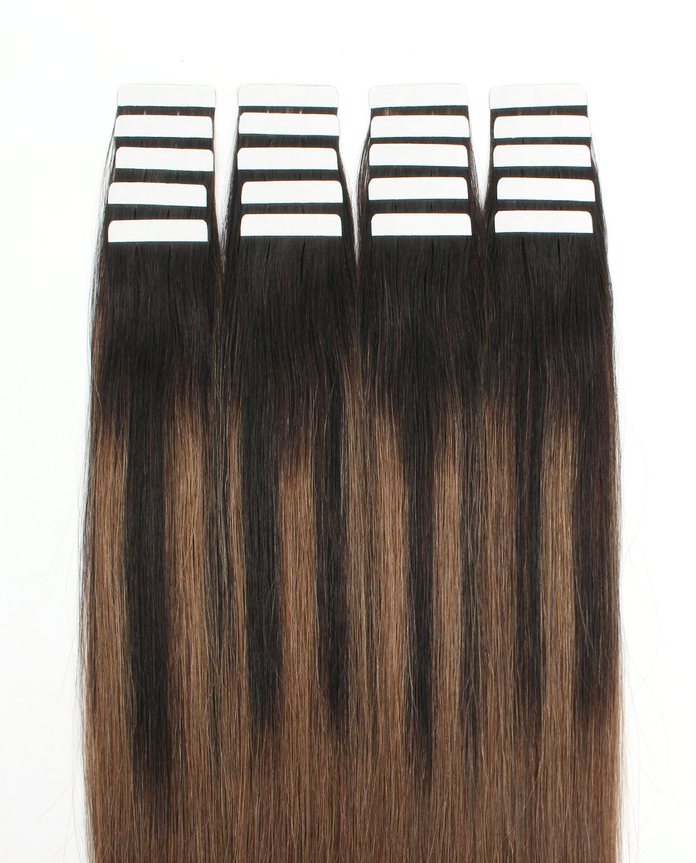 14 inch Tape In Hair Extensions Balayage #2/6 Real 100% Human Remy Hair