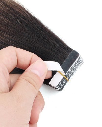 14 inch Tape In Hair Extensions Balayage #2/6 Real 100% Human Remy Hair