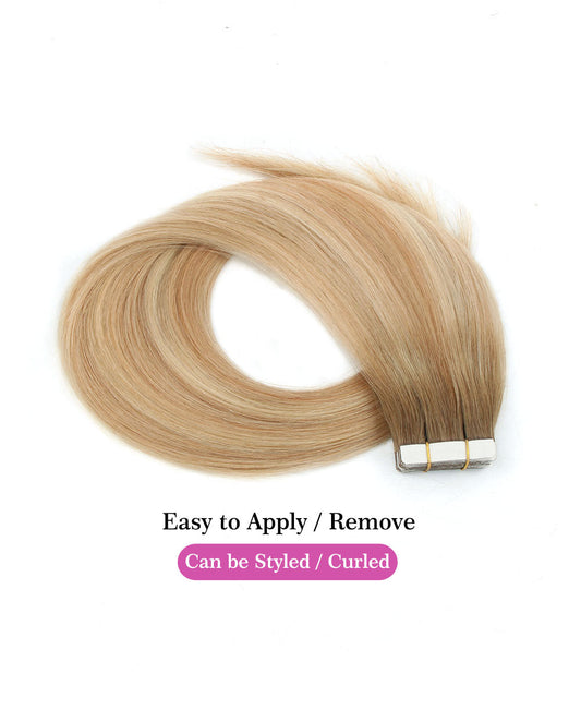 20inch Tape in Hair Extensions Real Human Hair RP8-12/60#